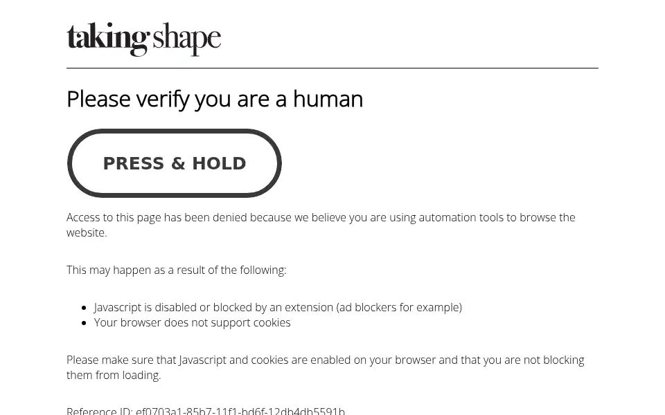 Screenshot of takingshape.com.au