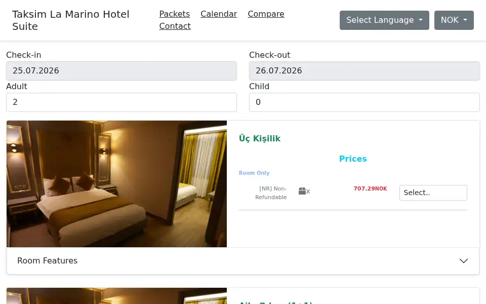 Screenshot of taksim-la-marino-hotel-suite.hmshotel.net