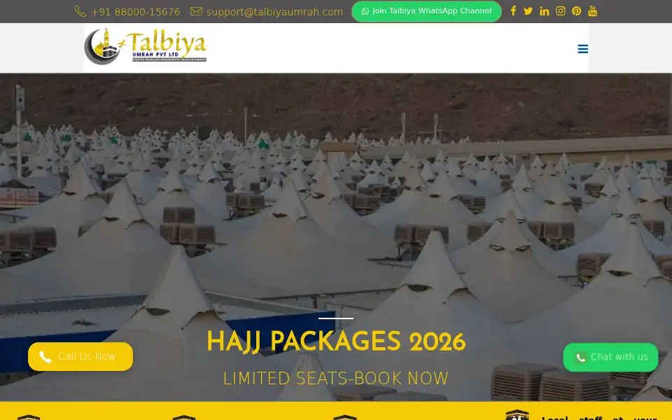 Screenshot of talbiyaumrah.com