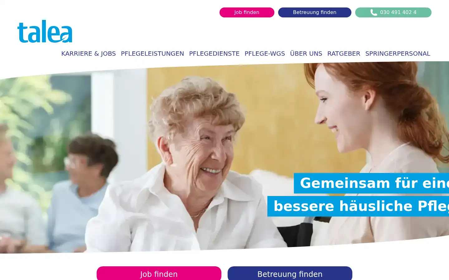 Screenshot of talea.de