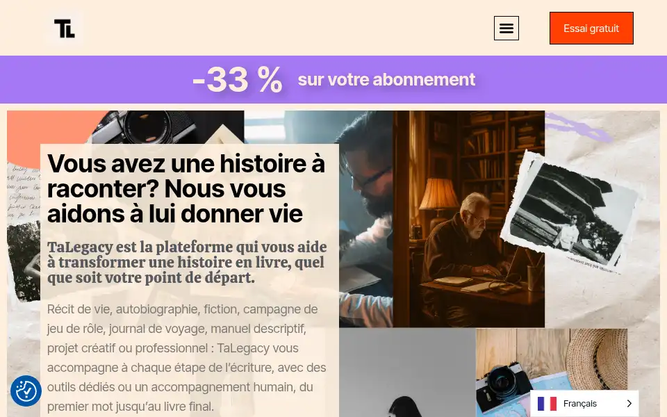 Screenshot of talegacyremembered.com