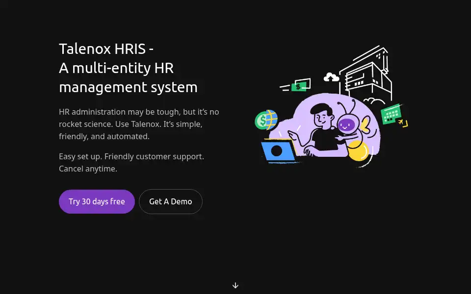 Screenshot of talenox.com