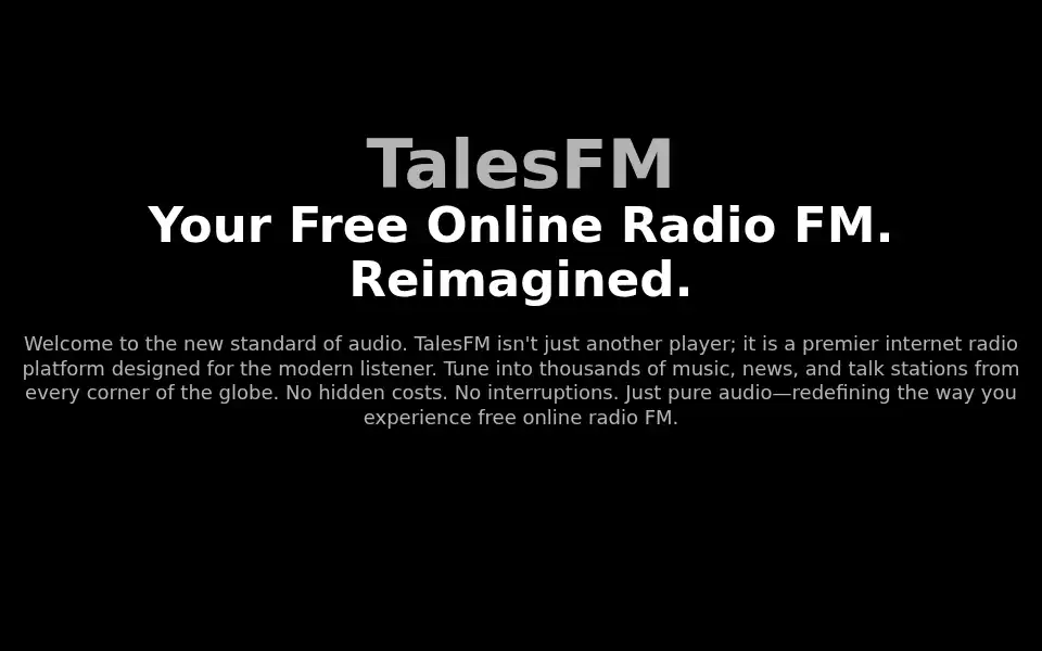 Screenshot of talesfm.com