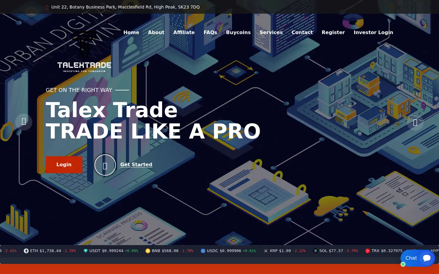Screenshot of talextrade.com
