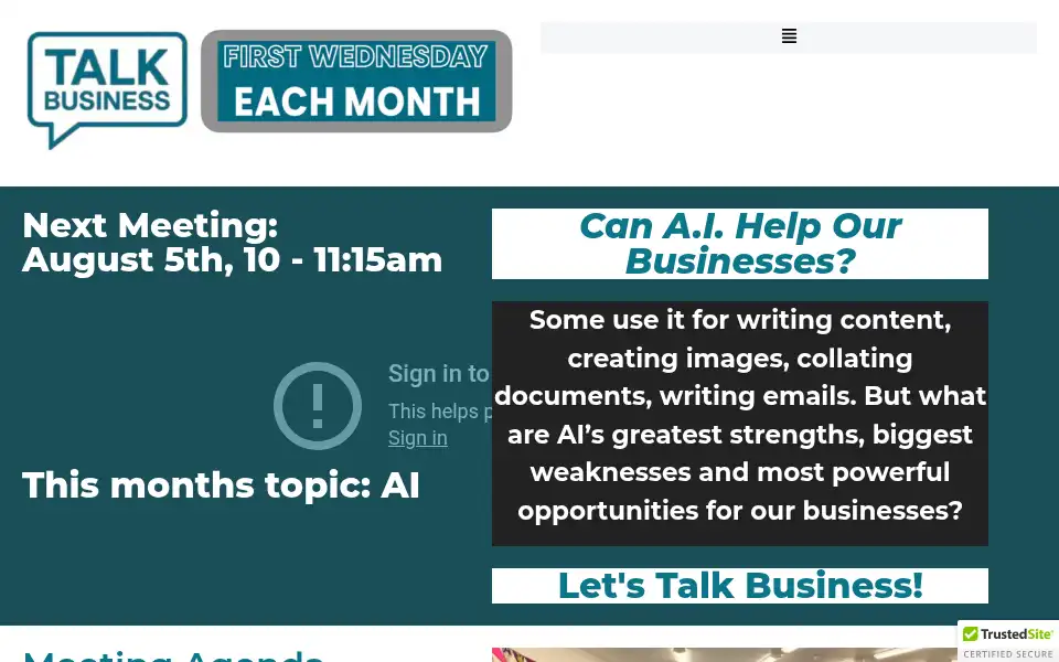 Screenshot of talkbusiness.co.nz