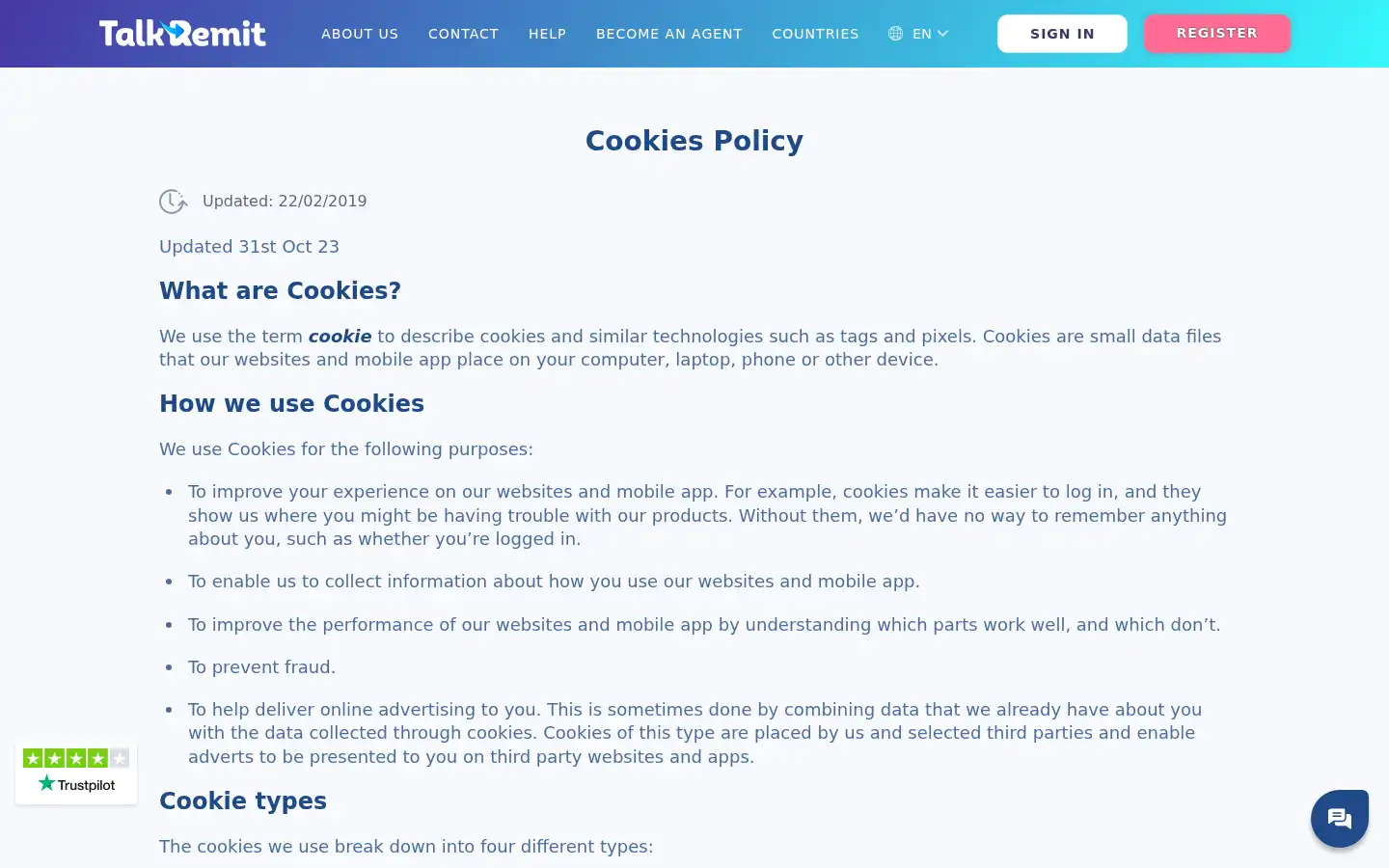 Screenshot of talkremit.com