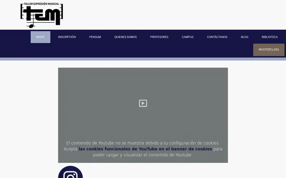 Screenshot of tallerexpresionmusical.com