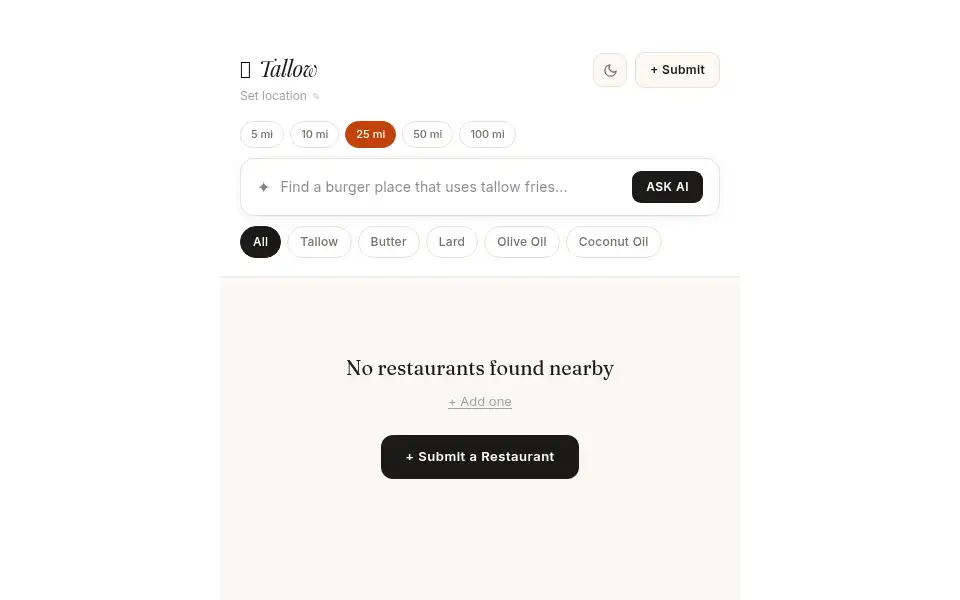 Screenshot of tallowapp.com