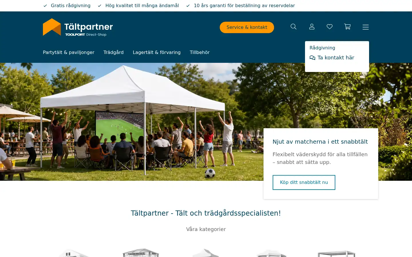 Screenshot of taltpartner.se