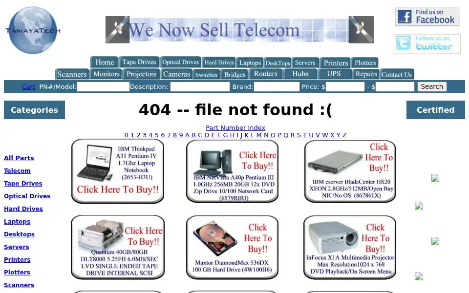 Screenshot of tamayatech.com