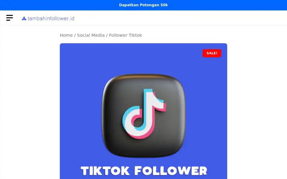 Screenshot of tambahinfollower.id