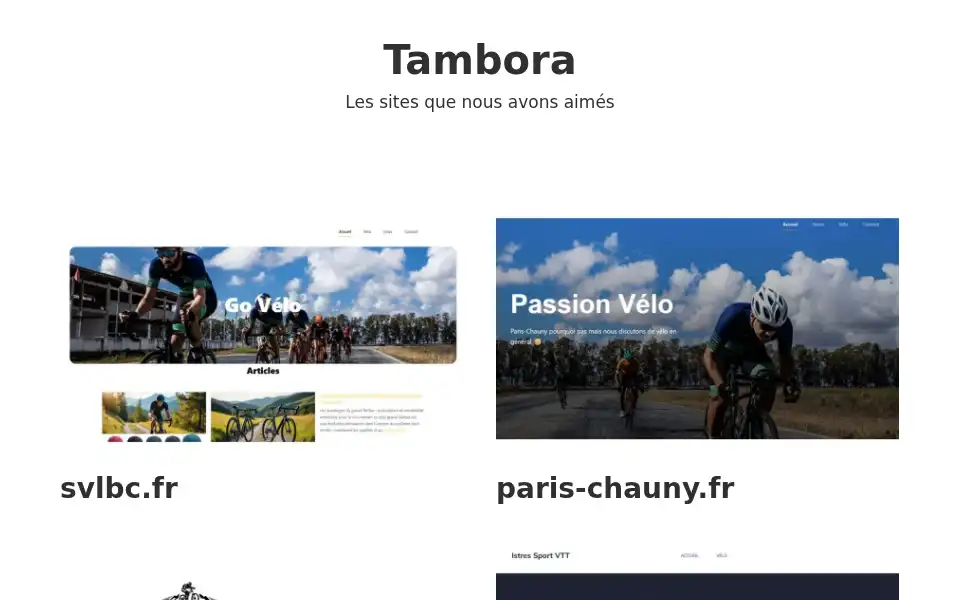 Screenshot of tambora.cc