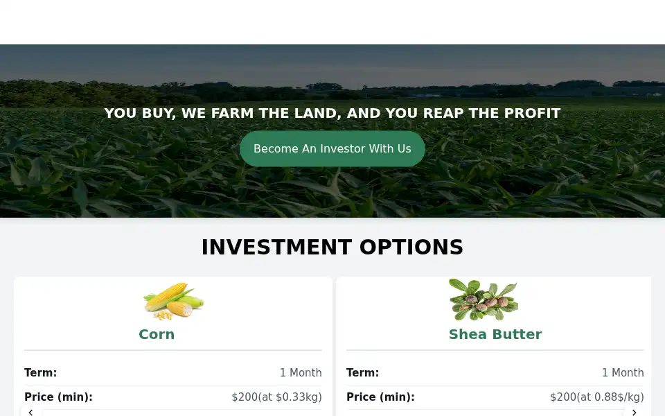 Screenshot of tamgreenagro.com