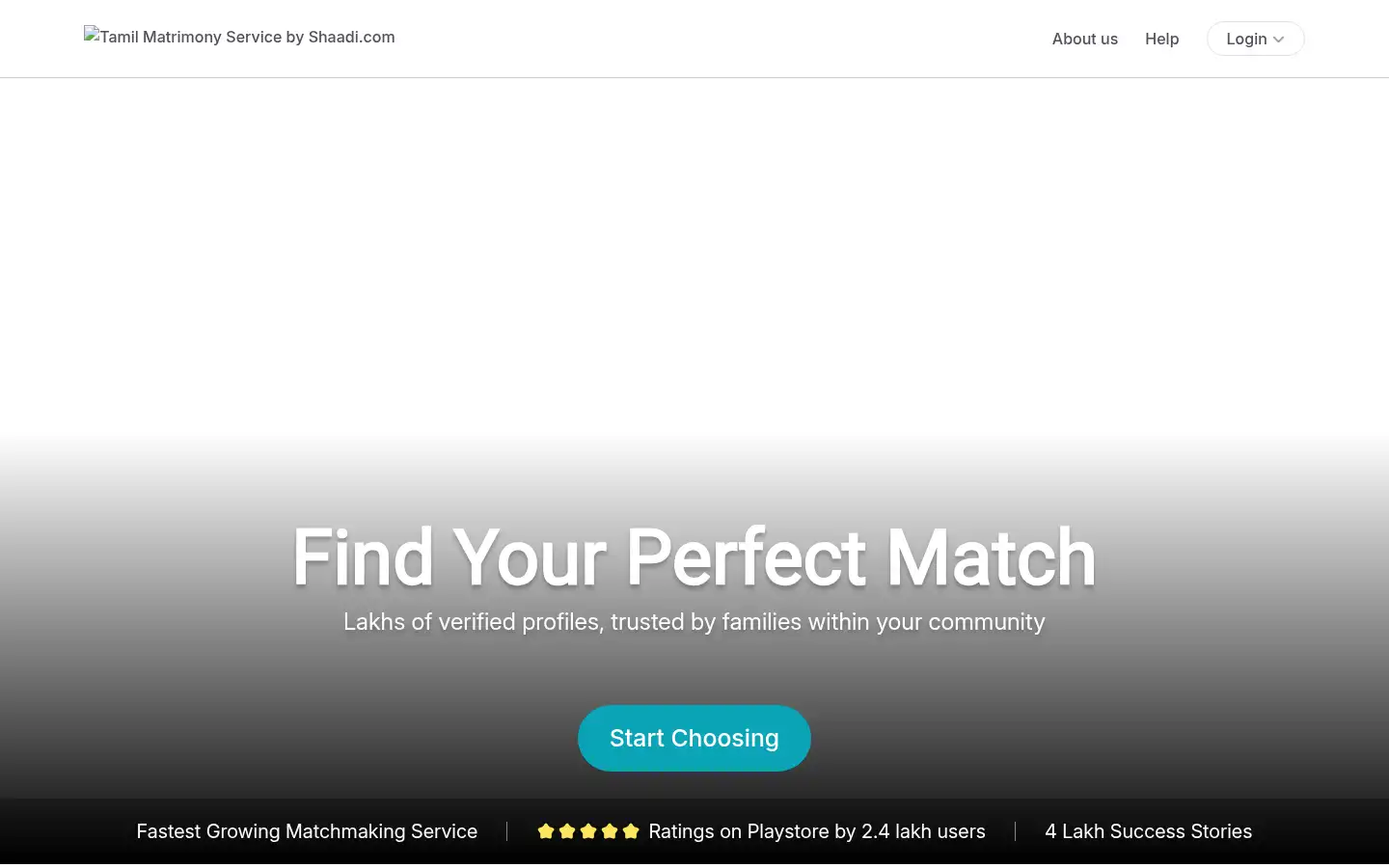Screenshot of tamilshaadi.com