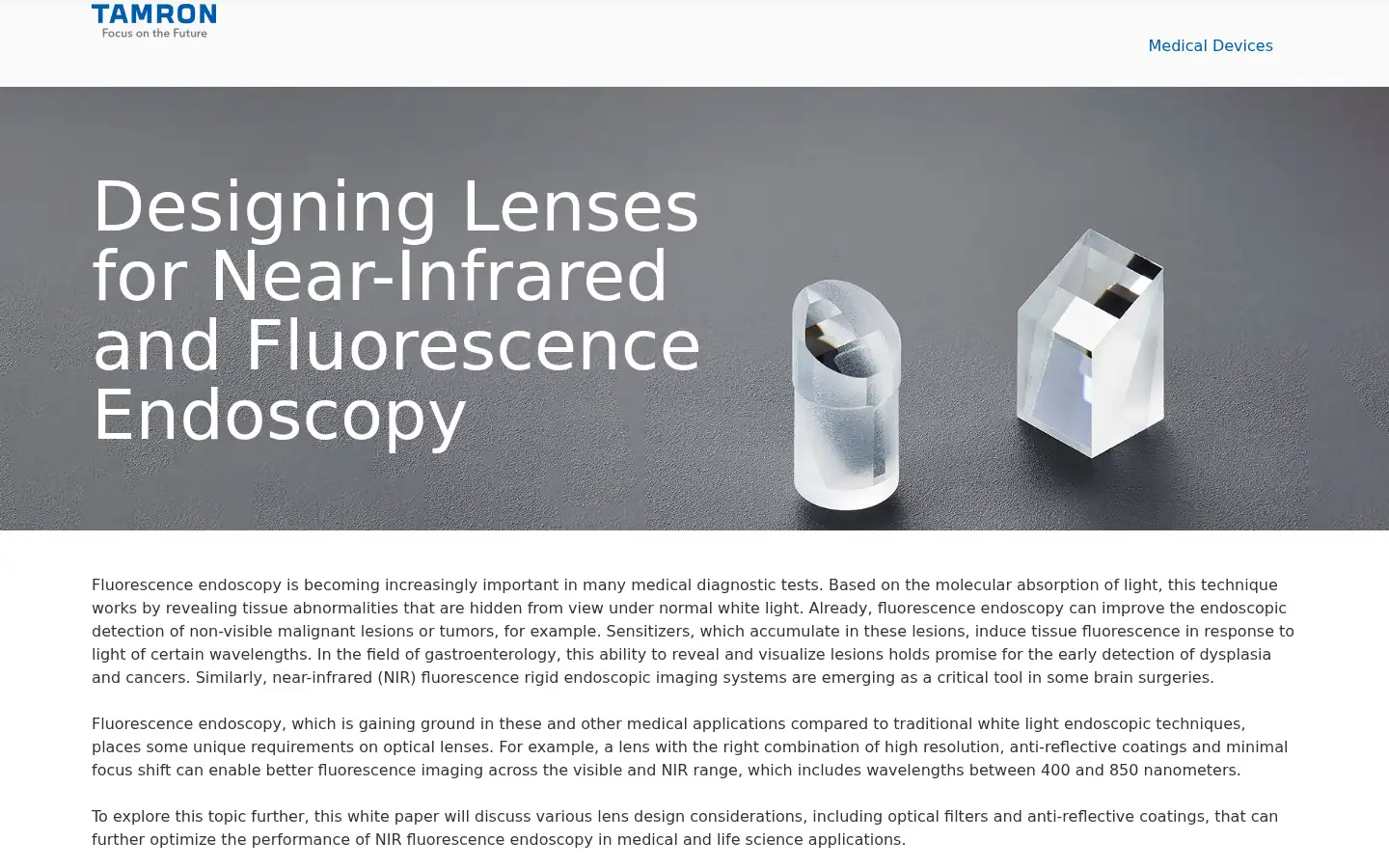Screenshot of tamron.de