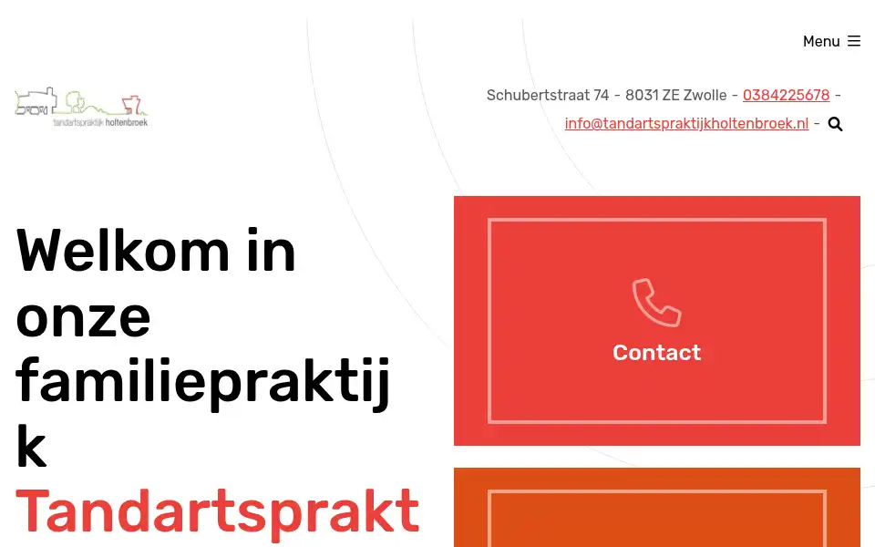 Screenshot of tandartspraktijkholtenbroek.tandartsennet.nl