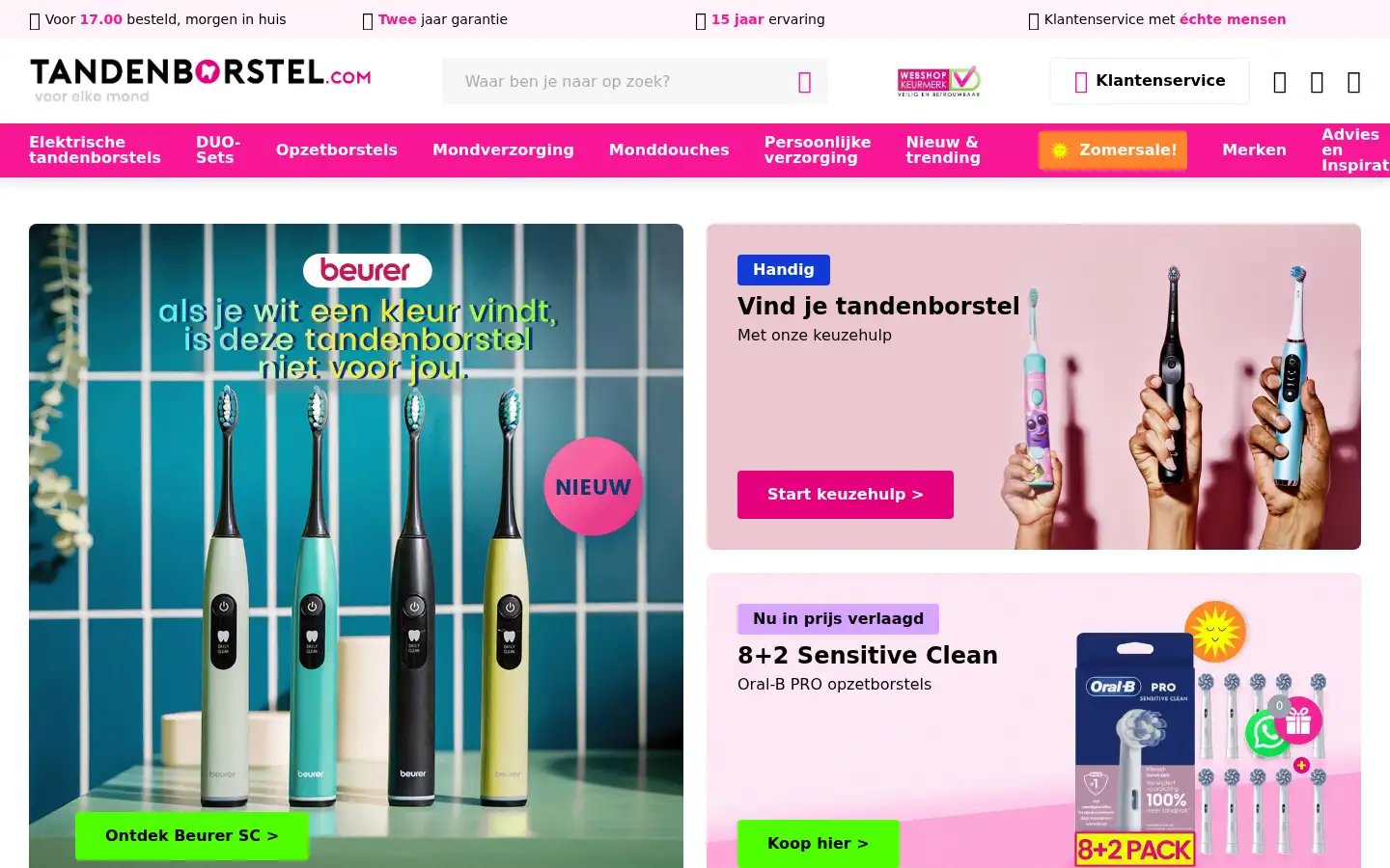 Screenshot of tandenborstel.com