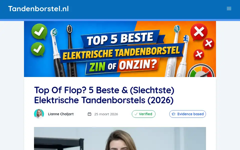 Screenshot of tandenborstel.nl