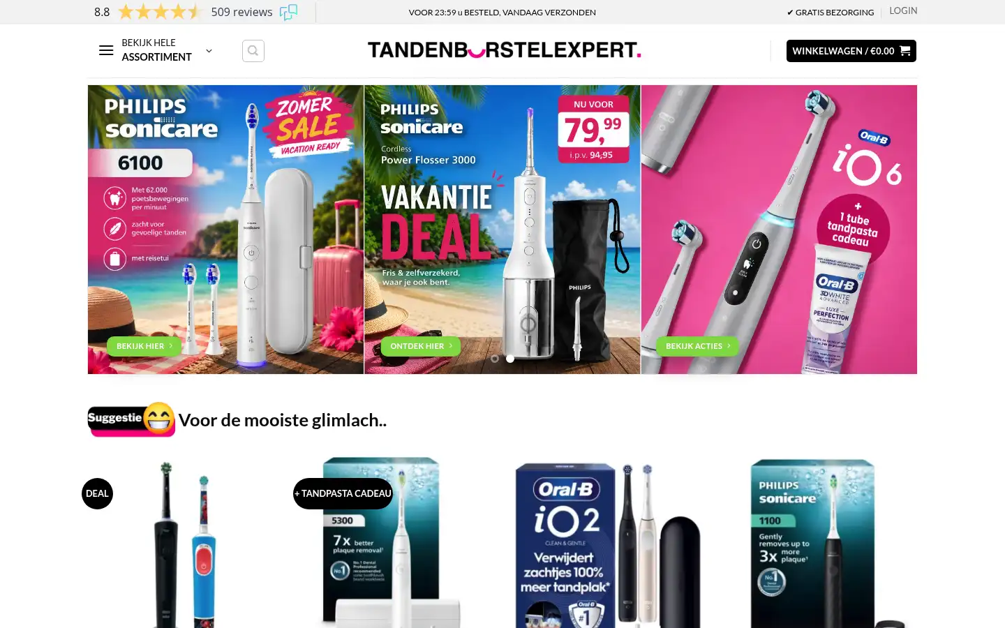 Screenshot of tandenborstelexpert.nl
