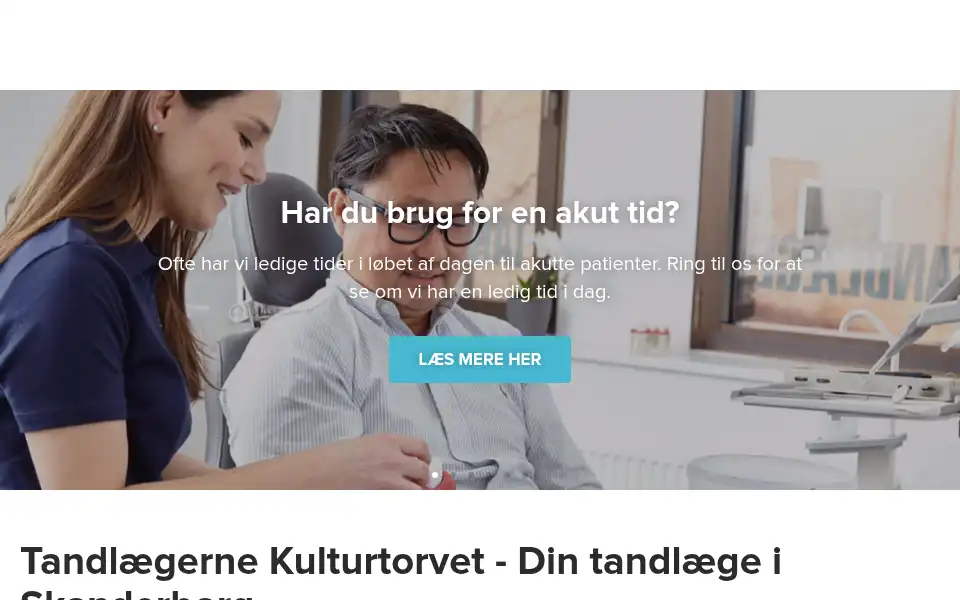 Screenshot of tandkultur.dk