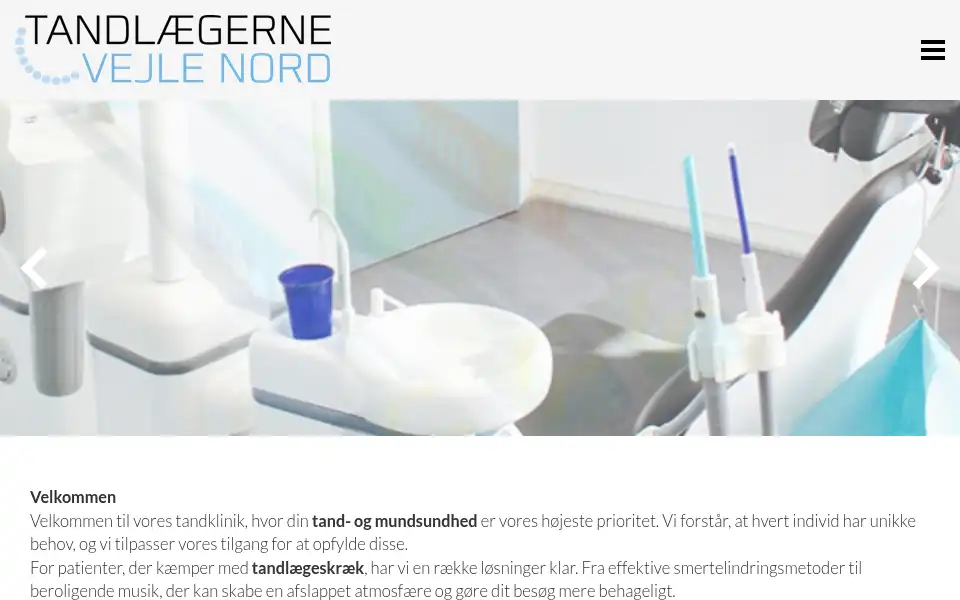 Screenshot of tandlaegernevejlenord.dk