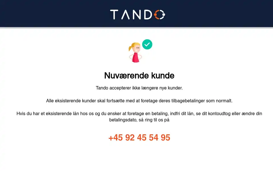 Screenshot of tandolan.dk