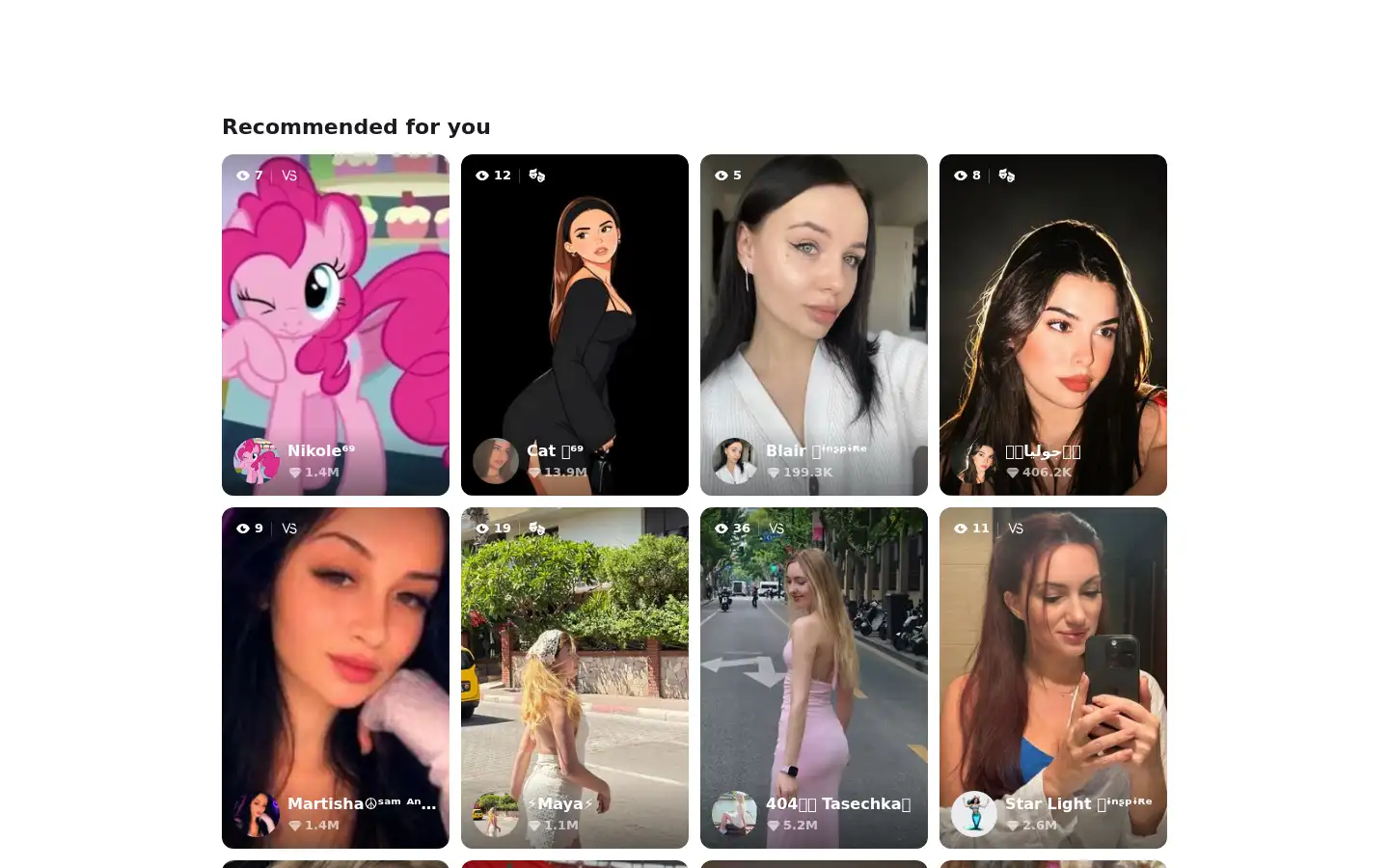 Screenshot of tango.me