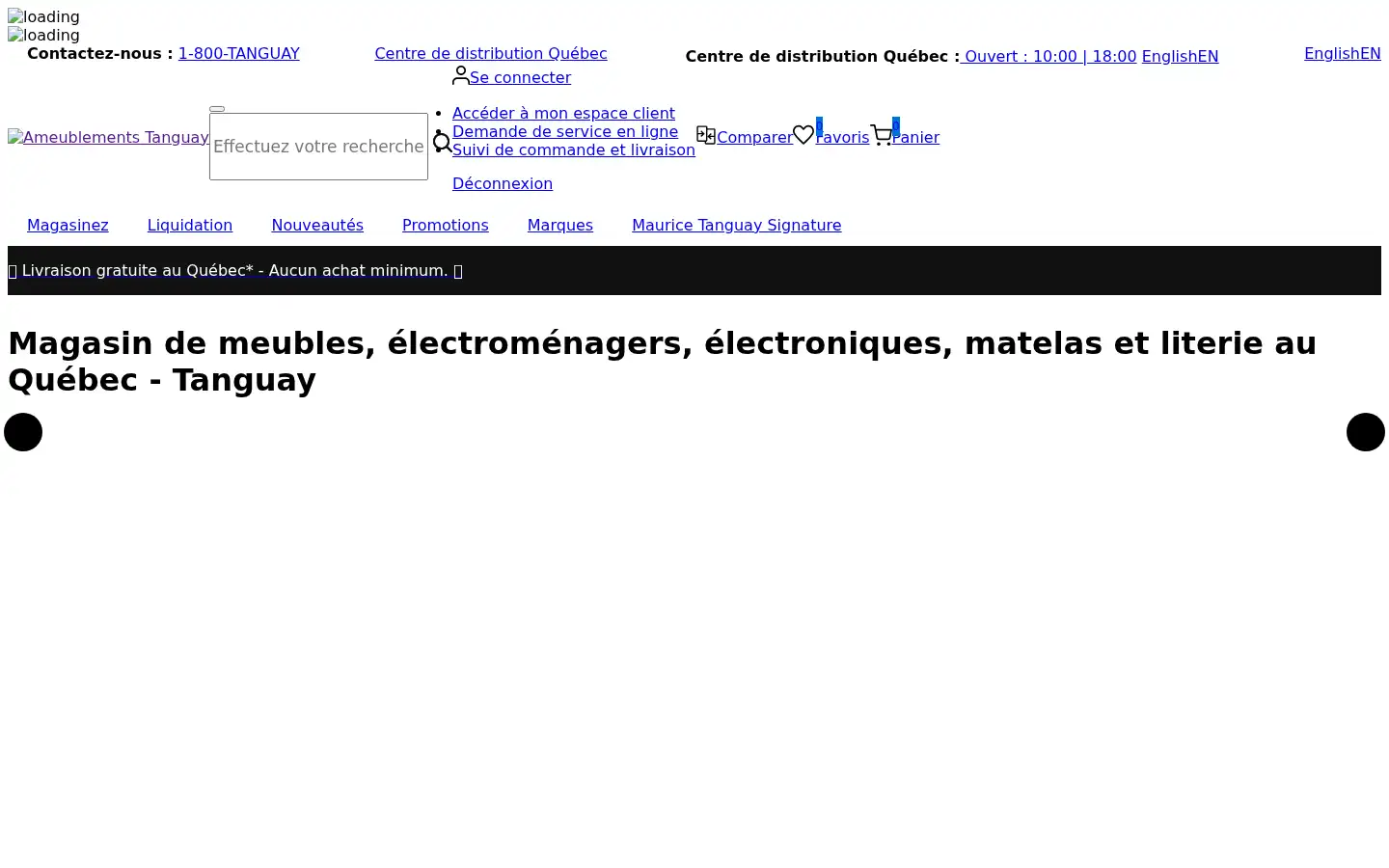 Screenshot of tanguay.ca