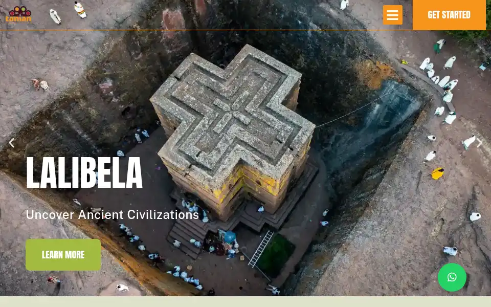 Screenshot of tanianethiopiatours.com