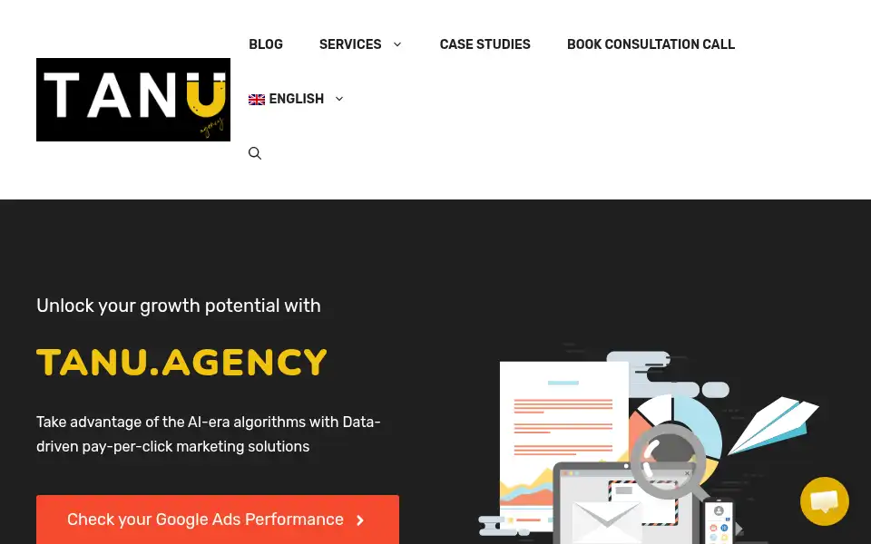 Screenshot of tanu.agency