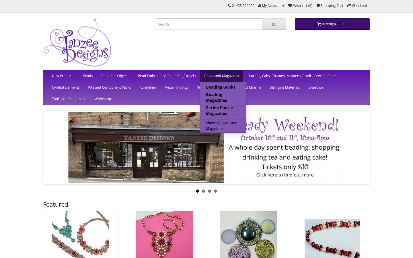 Screenshot of tanzeedesigns.com