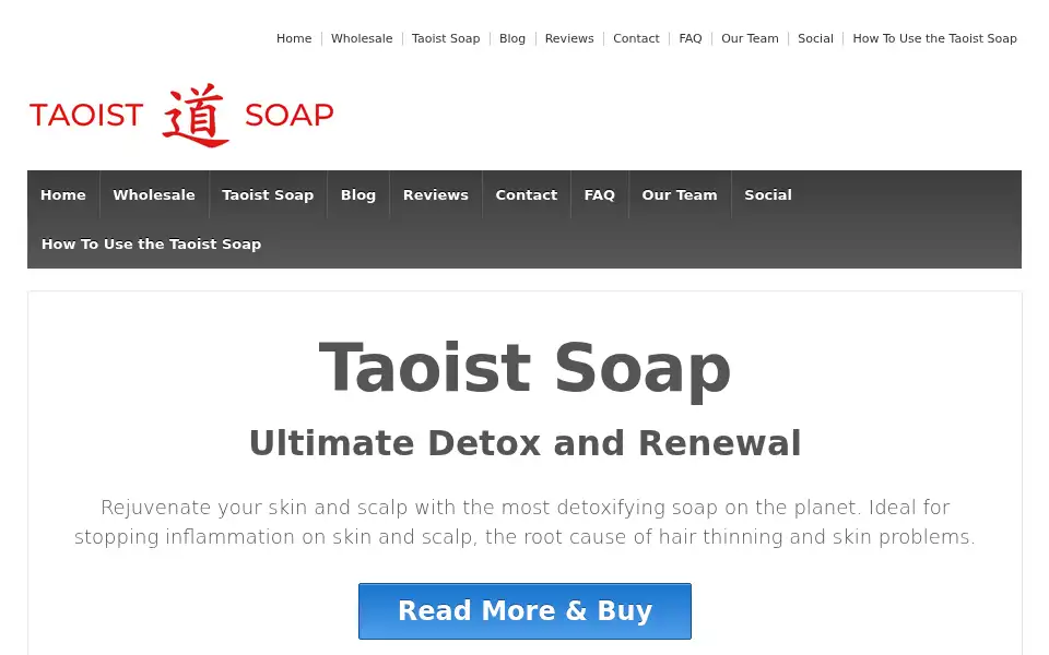 Screenshot of taoistsoap.com