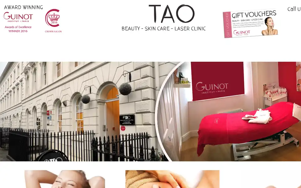 Screenshot of taoskincareandlaserclinic.co.uk