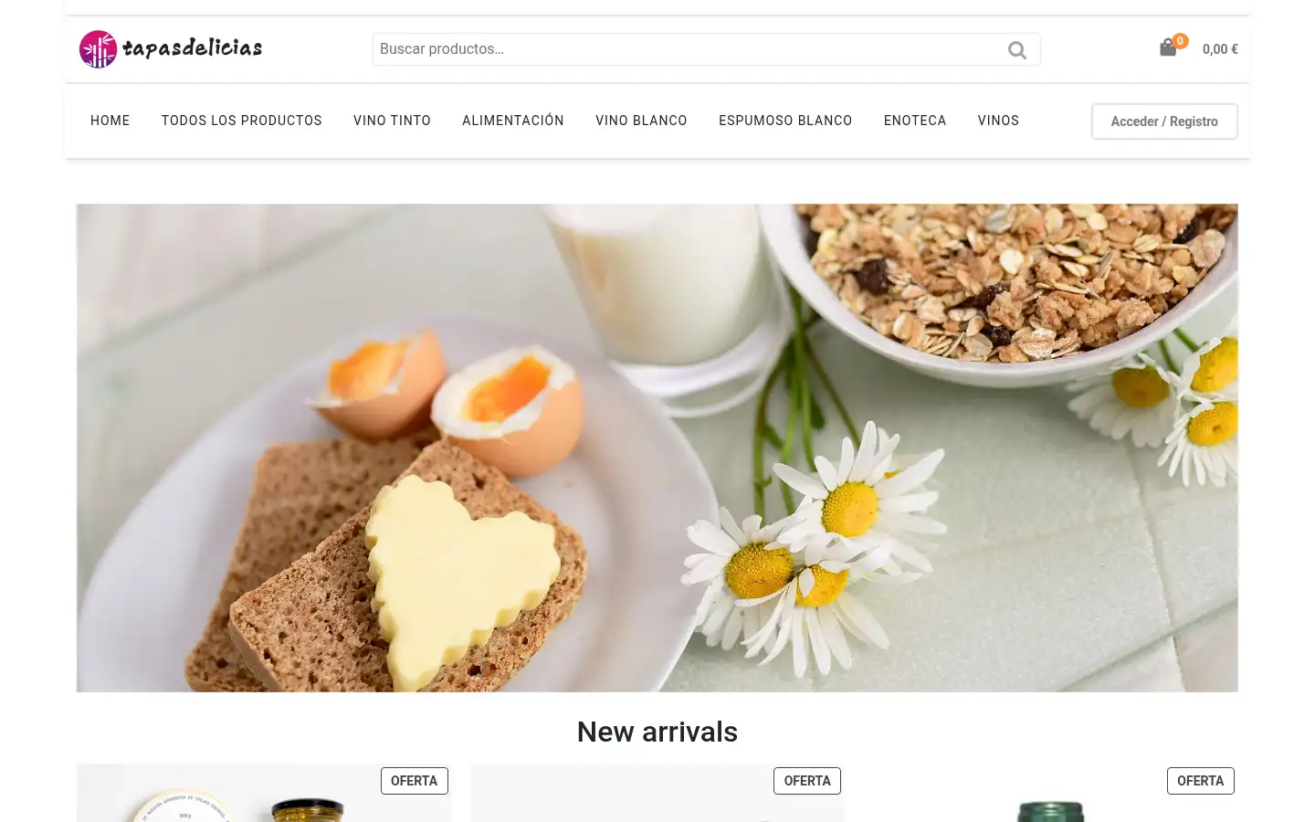 Screenshot of tapasdelicias.com
