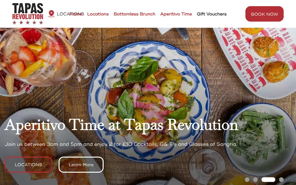 Screenshot of tapasrevolution.com