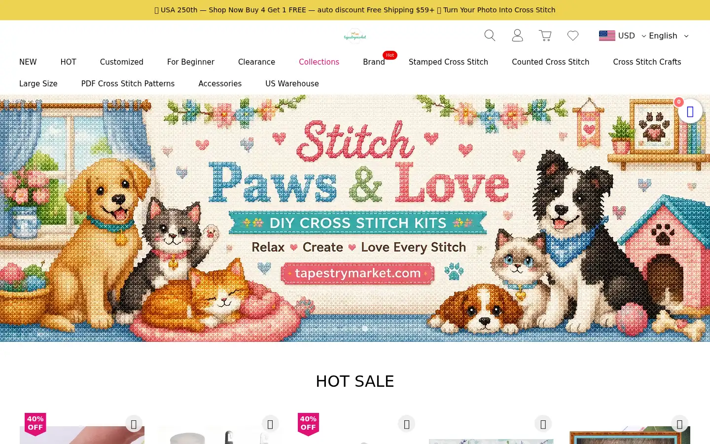 Screenshot of tapestrymarket.com