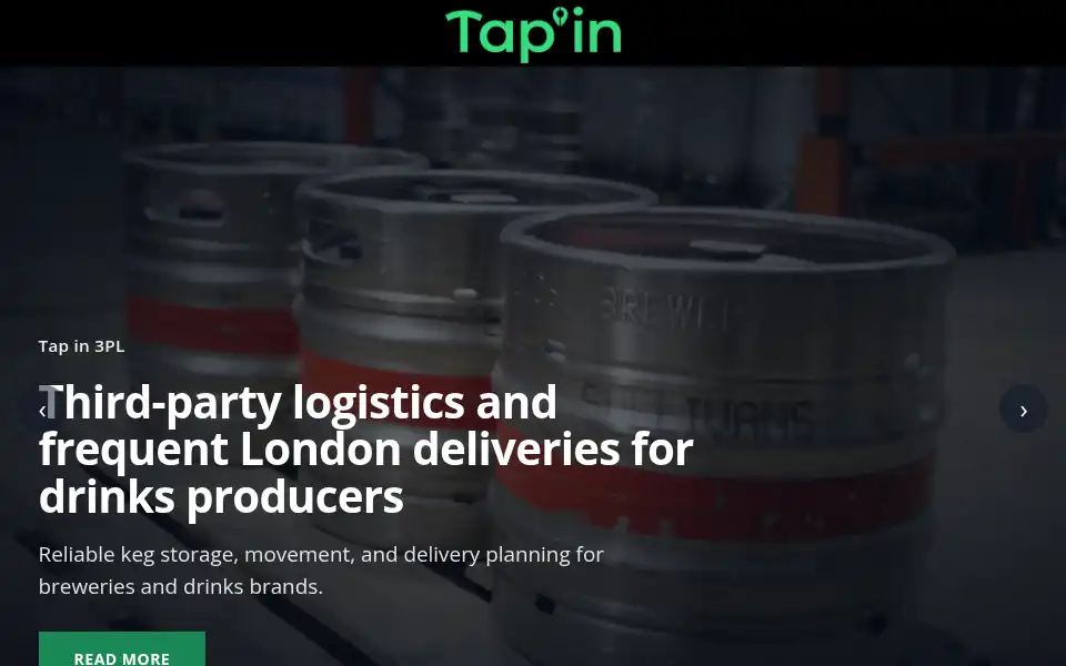 Screenshot of tapin3pl.com