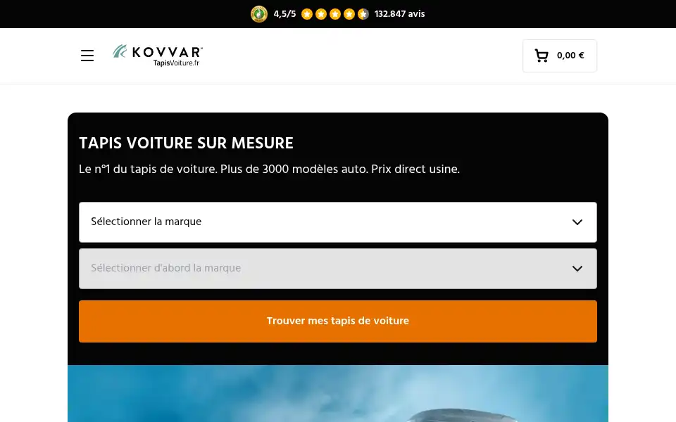 Screenshot of tapisvoiture.fr