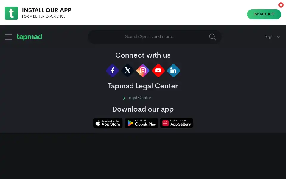 Screenshot of tapmad.com