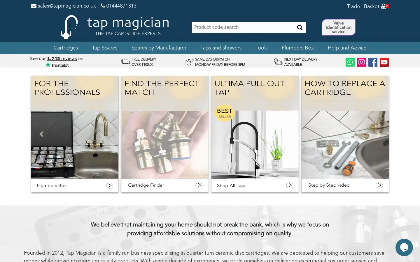 Screenshot of tapmagician.co.uk