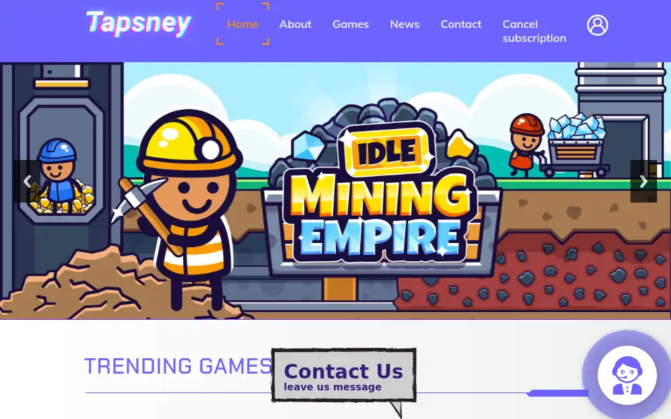Screenshot of tapsney.com