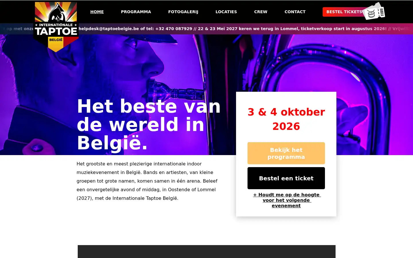 Screenshot of taptoebelgie.be