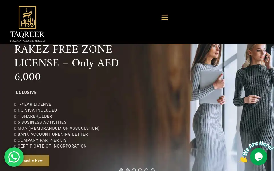 Screenshot of taqreeruae.com
