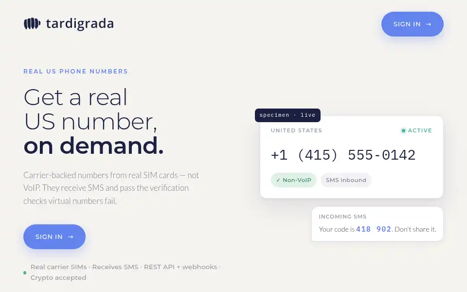 Screenshot of tardigrada.io