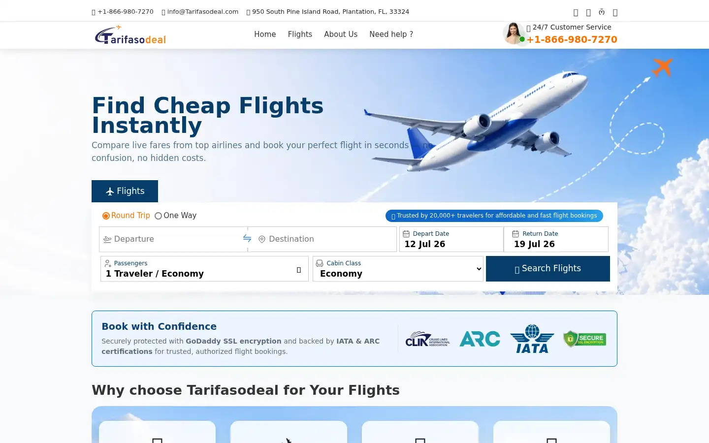 Screenshot of tarifasodeal.com