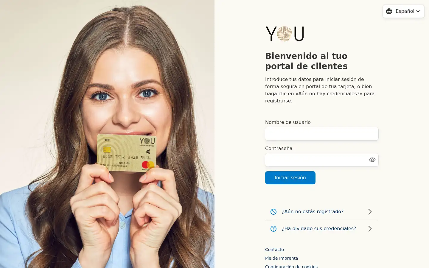 Screenshot of tarjetayou.es