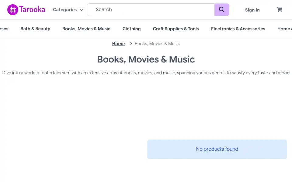 Screenshot of tarooka.com