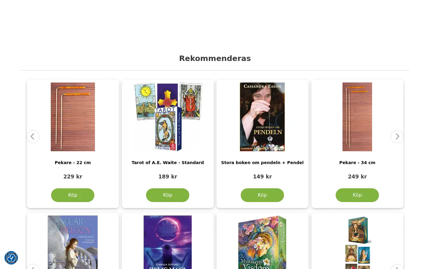 Screenshot of tarothuset.com