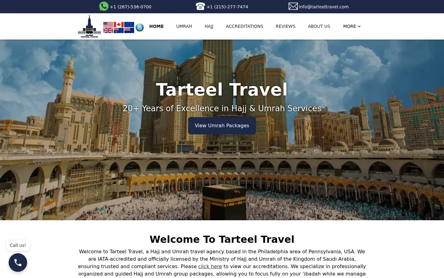 Screenshot of tarteeltravel.com