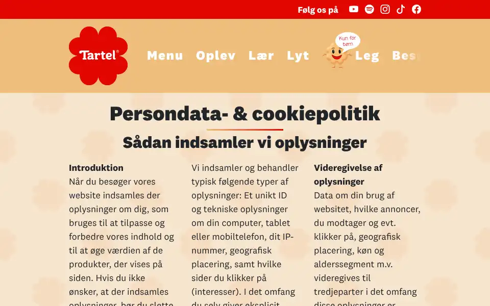 Screenshot of tartel.com